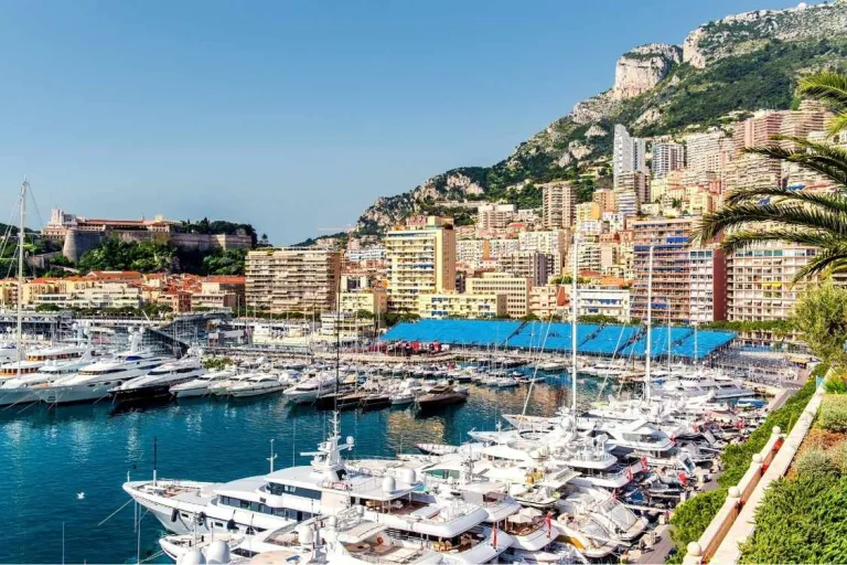 Monaco coastline with yachts