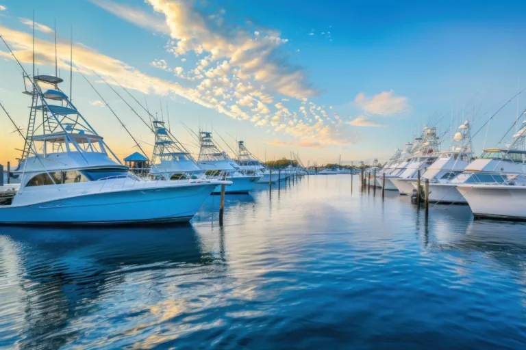 Hatteras Sportfish boats in marina