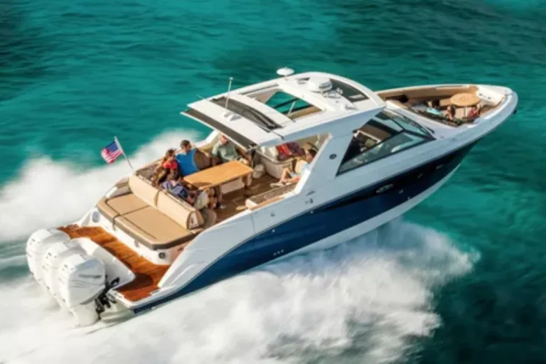 Sea Ray driving through water